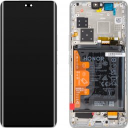 Display cu Touchscreen Honor 200 Pro, cu Rama si Acumulator, Argintiu (Moonlight White), Service Pack 0235ALRF