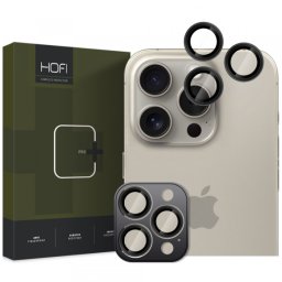 Folie de protectie Camera Spate HOFI CamRing PRO+ pentru Apple iPhone 16 Pro Max / 16 Pro, Sticla Securizata, Neagra