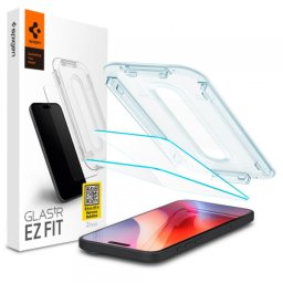 Folie de protectie Ecran Spigen GlastR EZ FIT pentru Apple iPhone 17 Pro Max / 16 Pro Max, Sticla Securizata, Full Glue, Set 2 bucati AGL07907