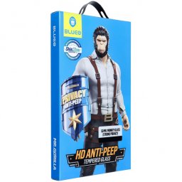 Folie de protectie Ecran Privacy Blueo pentru Apple iPhone 16, Sticla Securizata, Full Glue, 5D