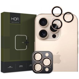 Folie de protectie Camera Spate HOFI CamRing PRO+ pentru Apple iPhone 17 Pro / 16 Pro Max / 16 Pro, Sticla Securizata, Aurie