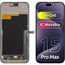 Display cu Touchscreen ZY pentru Apple iPhone 15 Pro Max, cu Rama, Versiune LCD In-Cell IC Movable, Negru