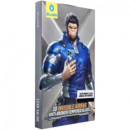 Folie de protectie Ecran Blueo Anti-broken pentru Apple iPhone 16, Sticla Securizata, Full Glue, 5D, Neagra