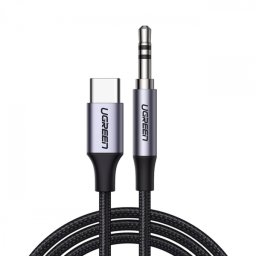 Cablu Audio USB-C - 3.5mm UGREEN AV143, 1m, Gri