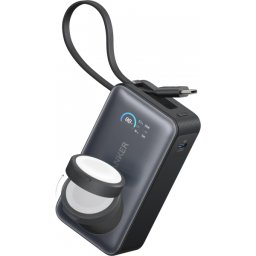 Baterie Externa Wireless Anker MagGo, 10000mAh, 35W, PD + QI, 1 x QI - 2 x USB-C, Neagra A1657011