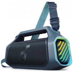 Boxa Portabila Bluetooth Anker SoundCore Boom 2 Plus, 140W, TWS, RGB, Waterproof, Albastra A3134031