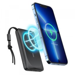 Baterie Externa Wireless Veger VP1151 / W1151, 10000mAh, 22.5W, QC + PD + FQI, 1 x QI - 1 x USB-A - 1 x USB-C, Neagra