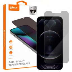 Folie de protectie Ecran Privacy Vmax pentru Apple iPhone 12 Pro Max, Sticla Securizata, Full Glue, 2.5D