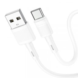 Cablu Date si Incarcare USB-A - USB-C HOCO X83 Victory, 20W, 1m, Alb