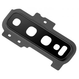 Geam Camera Spate Samsung Galaxy S10+ G975, cu Rama, Negru