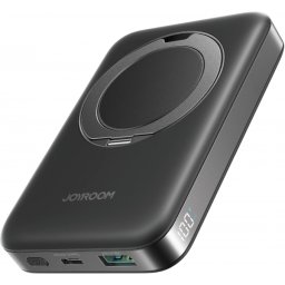 Baterie Externa Wireless Joyroom JR-PBM12, 10000mAh, 22.5W, QC + PD + FQI, 1 x QI - 1 x USB-A - 1 x USB-C, Neagra