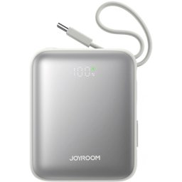 Baterie Externa Joyroom JR-PBF27, 10000mAh, 22.5W, QC + PD, 1 x Lightning - 2 x USB-C, Alba