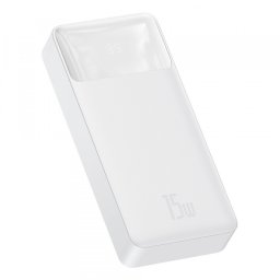 Baterie Externa Baseus Bipow, 20000mAh, 15W, 1 x USB-C - 2 x USB-A, Alba PPBD050102