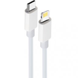 Cablu Date si Incarcare USB-C - Lightning MaXlife MXUC-05, 20W, 1m, Alb