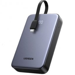 Baterie Externa UGREEN PB505, 20000mAh, 22.5W, QC + PD, 1 x USB-A - 2 x USB-C, Gri