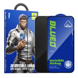 Folie de protectie Ecran Blueo Anti-Broken pentru Apple iPhone 16 Pro Max, Sticla Securizata, Full Glue, Neagra