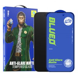 Folie de protectie Ecran Blueo Anti-Glare pentru Apple iPhone 16 Plus / 15 Plus, Sticla Securizata, Full Glue, Neagra