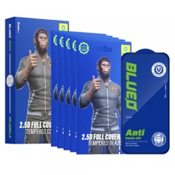 Folie de protectie Ecran Blueo Silk HD pentru Apple iPhone 12 Pro, Sticla Securizata, Full Glue, Set 5 bucati, 2.5D, Neagra