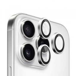 Folie de protectie Camera Spate Blueo 99 Anti-Refective HD pentru Apple iPhone 16 Pro Max / 16 Pro, Sticla Securizata, Argintie