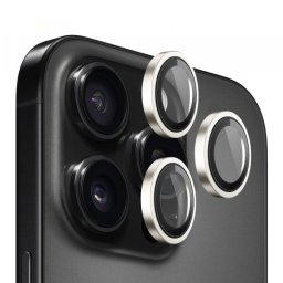 Folie de protectie Camera Spate Blueo Metal Frame pentru Apple iPhone 14 Pro Max / 14 Pro, Sticla Securizata, Aurie