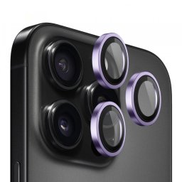 Folie de protectie Camera Spate Blueo Metal Frame pentru Apple iPhone 14 Pro Max / 14 Pro, Sticla Securizata, Mov