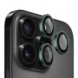 Folie de protectie Camera Spate Blueo Metal Frame pentru Apple iPhone 13 Pro Max / 13 Pro, Sticla Securizata, Verde