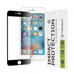 Folie de protectie Ecran Techsuit pentru Apple iPhone 6s Plus / 6 Plus, Sticla Securizata, Full Glue, 111D, Neagra