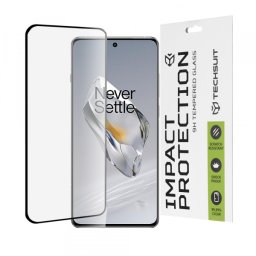 Folie de protectie Ecran Techsuit pentru OnePlus 12, Sticla Securizata, Full Glue, 111D, Neagra