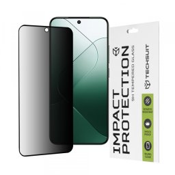 Folie de protectie Ecran Privacy Techsuit pentru Xiaomi 14, Sticla Securizata, Full Glue, 111D