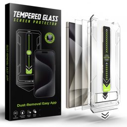 Folie de protectie Ecran Techsuit TitanGlass CrystalHD pentru Samsung Galaxy S24 Ultra S928, Sticla Securizata, Full Glue, Set 2 bucati