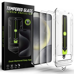 Folie de protectie Ecran Techsuit TitanGlass CrystalHD pentru Samsung Galaxy S25+ S936 / S24+ S926, Sticla Securizata, Full Glue, Set 2 bucati