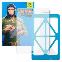 Folie de protectie Ecran Blueo HD Applicator Pro pentru Apple iPad 10.2 (2021) / 10.2 (2020) / 10.2 (2019), Sticla Securizata, Full Glue