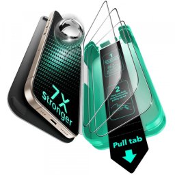 Folie de protectie Ecran ESR Armorite UltraFit pentru Apple iPhone 17 Pro, Sticla Securizata, Full Glue, Set 3 bucati, Neagra