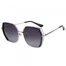 Ochelari De Soare Dama Techsuit 9768, Polarizati, Protectie UV, Negri Argintii Gri