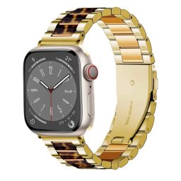 Curea Tech-Protect Modern Leopard pentru Apple Watch 42mm / 41mm / 40mm Series, Aurie