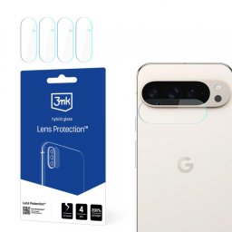 Folie de protectie Camera Spate 3MK Protection pentru Google Pixel 9 Pro XL, Sticla Flexibila, Set 4 bucati, Transparenta