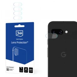 Folie de protectie Camera Spate 3MK Protection pentru Google Pixel 9a, Sticla Flexibila, Set 4 bucati, Transparenta