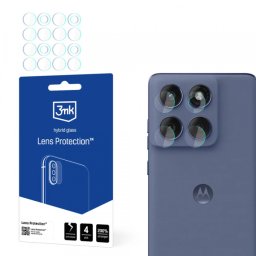 Folie de protectie Camera Spate 3MK Protection pentru Motorola Edge 60 Fusion, Sticla Flexibila, Set 4 bucati, Transparenta