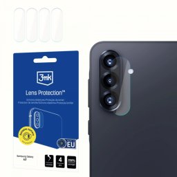 Folie de protectie Camera Spate 3MK Protection pentru Samsung Galaxy A18 5G A186 / A18 4G A185, Sticla Flexibila, Set 4 bucati, Transparenta