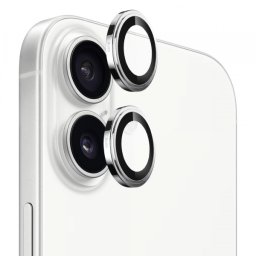 Folie de protectie Camera Spate Blueo Sapphire Crystal pentru Apple iPhone 17, Sticla Securizata, Argintie