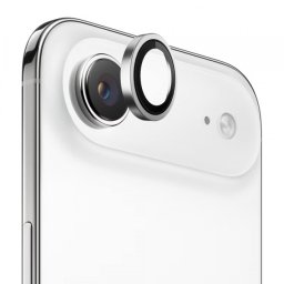 Folie de protectie Camera Spate Blueo Metal Frame pentru Apple iPhone 17 Air, Sticla Securizata, Argintie