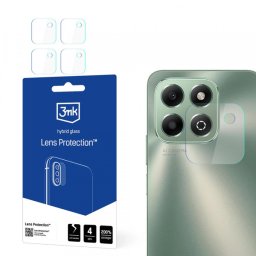 Folie de protectie Camera Spate 3MK Protection pentru Honor X6b, Sticla Flexibila, Set 4 bucati, Transparenta