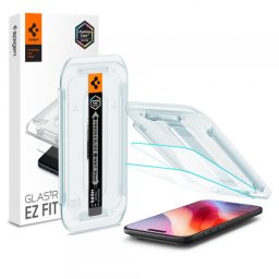 Folie de protectie Ecran Spigen GlastR EZ FIT pentru Apple iPhone 17 Air, Sticla Securizata, Full Glue, Set 2 bucati AGL09861