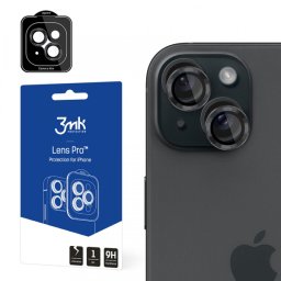 Folie de protectie Camera Spate 3MK Protection Pro pentru Apple iPhone 15, Sticla Securizata, Gri