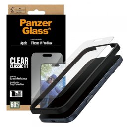 Folie de protectie Ecran PanzerGlass Classic Fit EasyAligner pentru Apple iPhone 17 Pro Max, Sticla Securizata, Full Glue