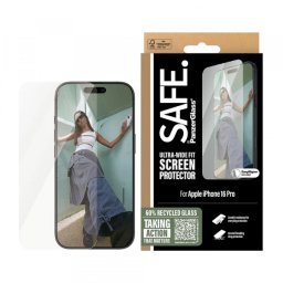 Folie de protectie Ecran PanzerGlass Safe. Ultra-Wide Fit pentru Apple iPhone 16 Pro, Sticla Securizata, Full Glue