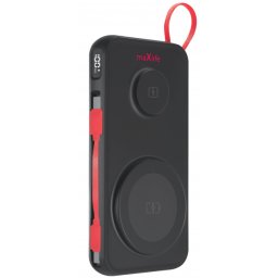 Baterie Externa Wireless MaXlife MXPB-08, 10000mAh, 22.5W, QC + PD + FQI + QI, 1 x USB-A - 1 x USB-C - 2 x QI, Neagra