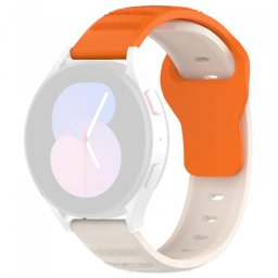 Curea Techsuit W050 pentru Huawei Watch / Xiaomi Watch Series, 22mm, Portocalie Bej