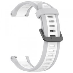 Curea Techsuit W053 pentru Samsung Galaxy Watch / Huawei Watch Series, 20mm, Alba