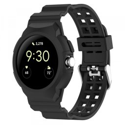 Curea Techsuit W065 pentru Google Pixel Watch 4 41mm / Watch 3 41mm / Watch 2 / Watch, Neagra